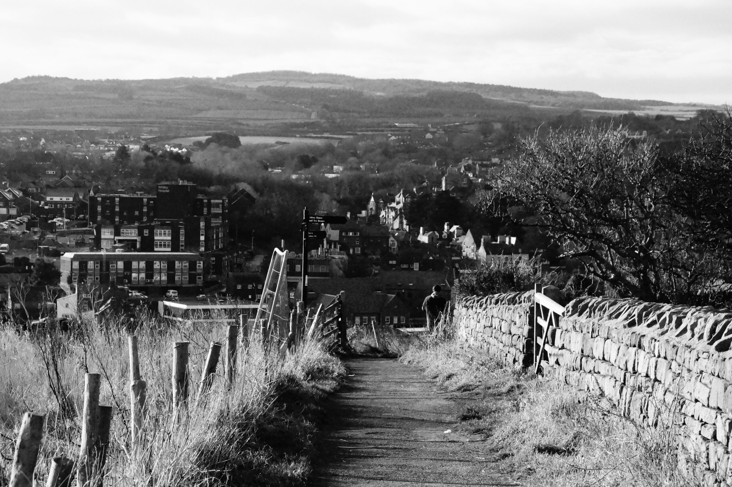 Whitby in black and white